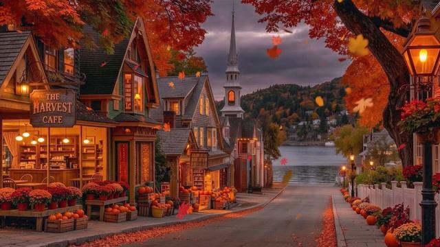 ОСЕННИЙ ДЖАЗ В УЮТНОМ ГОРОДКЕ 🍂☕ СПОКОЙНАЯ МУЗЫКА ДЛЯ ОТДЫХА И УЮТА