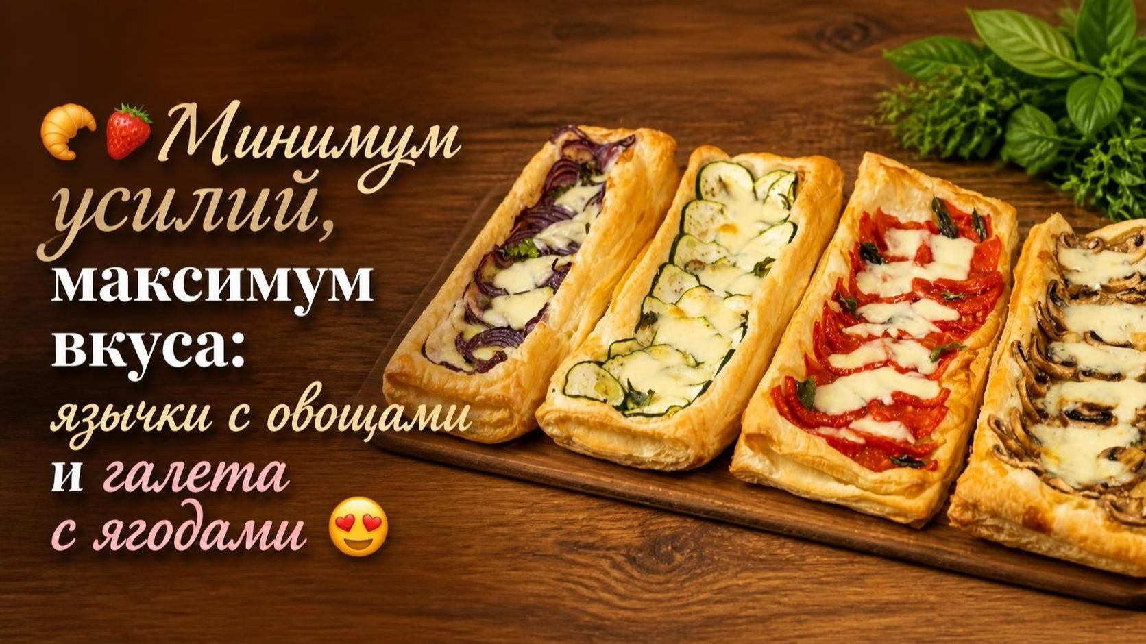 🥐🍓Минимум усилий, максимум вкуса_ язычки с овощами и галета с ягодами 😍