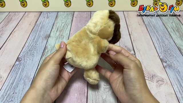 Игрушка мягкая AURORA Мопс Френки текстиль 12см - видео