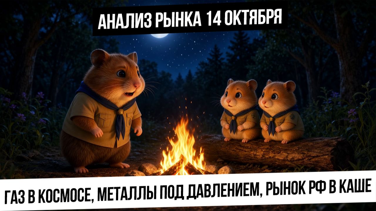 Анализ рынка 14 октября. Рынок ждет новых новостей! Металлы падают, а газ вышел из накопления!