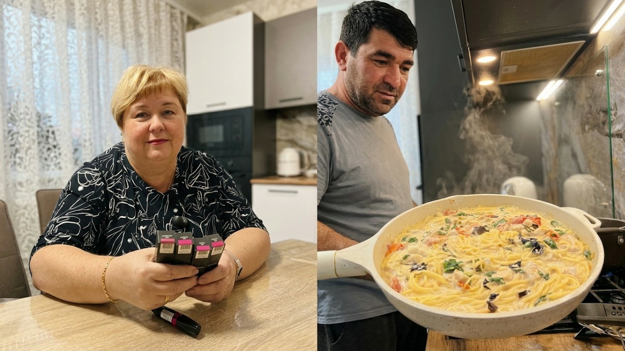Сафар готовит для меня ужин пока отдыхаю после больницы после укола в сустав распаковываю косметики