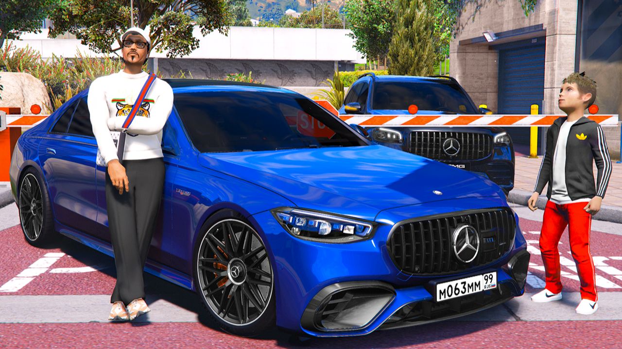 ОТЕЦ И СЫН В GTA 5 - КУПИЛ MERCEDES S63 W223 С ПРОБЕГОМ! ПРОДАЮ СВОЙ ROLLS-ROYCE GHOST! 🌊ВОТЕР