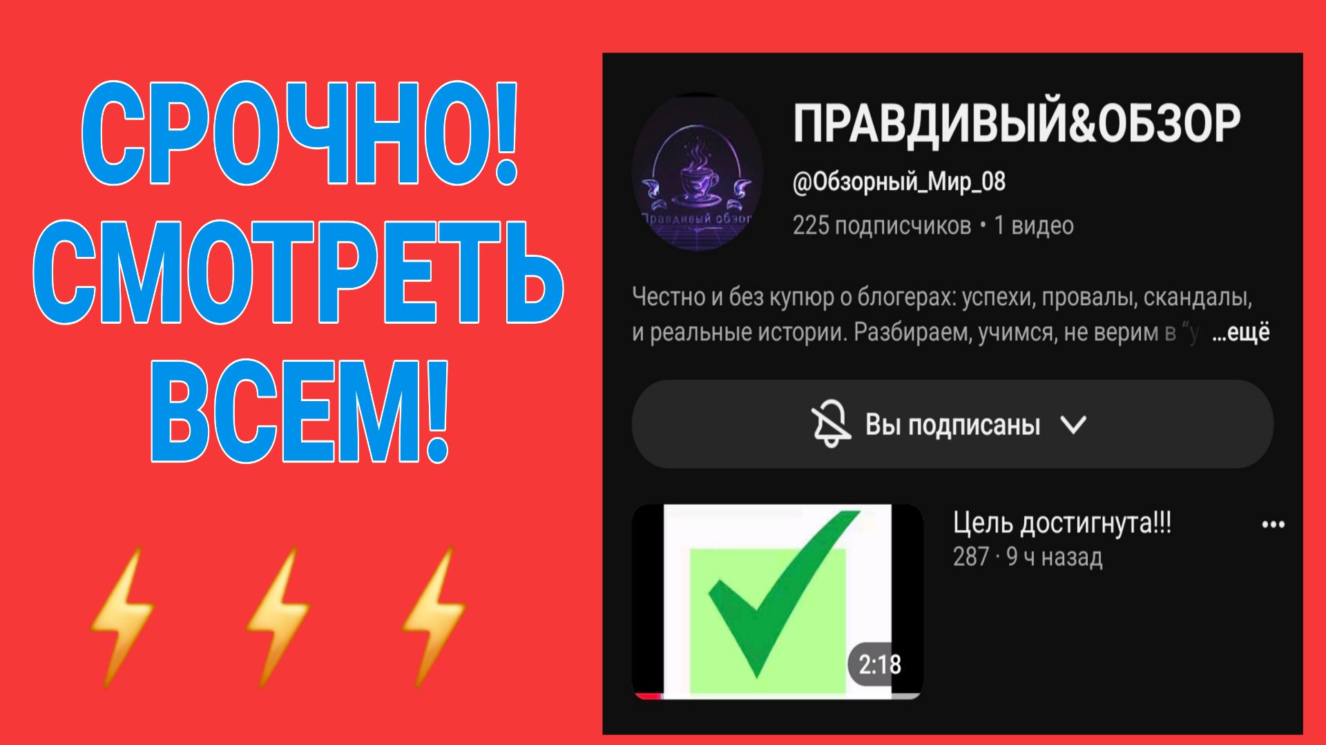 СРОЧНО! СМОТРЕТЬ ВСЕМ! ПРАВДИВЫЙ ОБЗОР.
