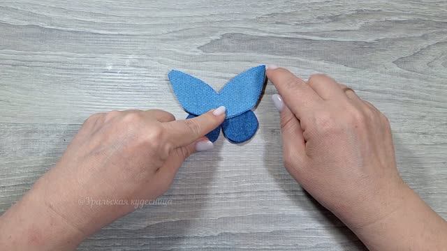 Как сшить бабочку из джинсов. Подробный мастер класс.