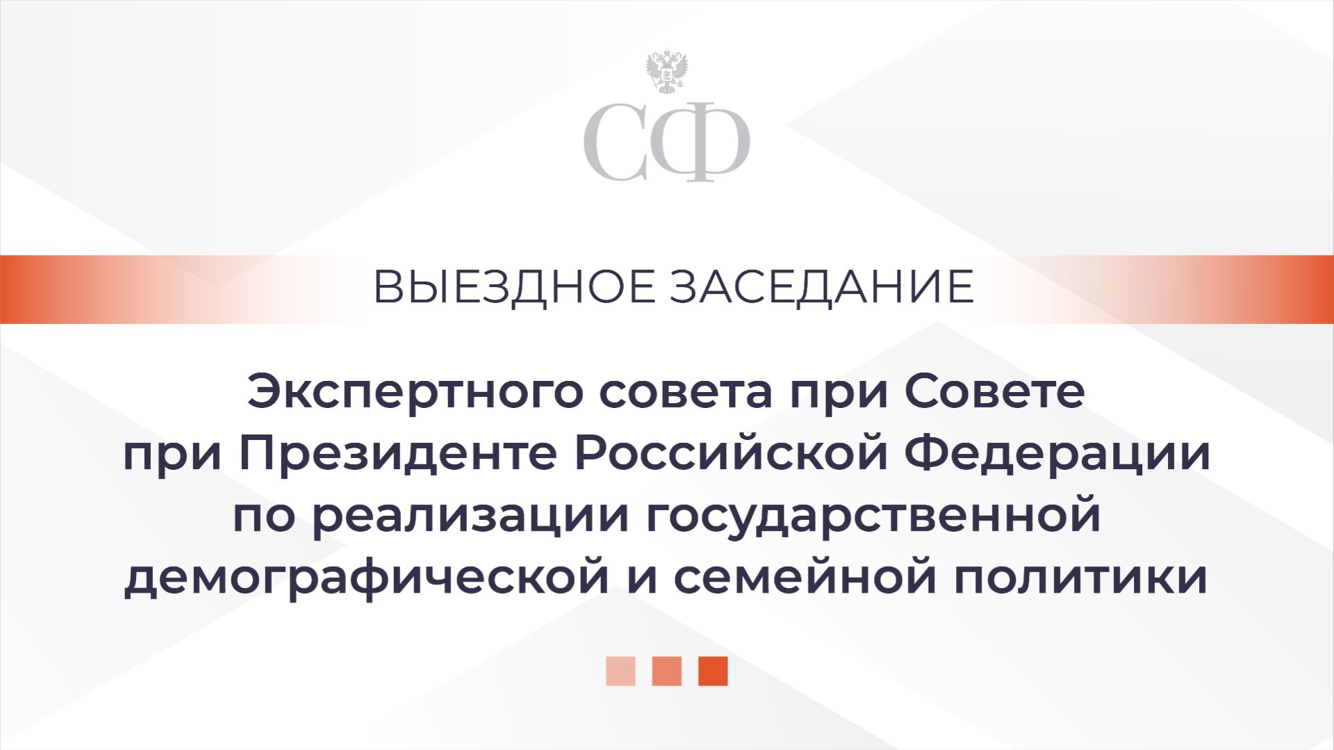 Заседание экспертного совета при Совете при Президенте РФ по реализации демографической политики