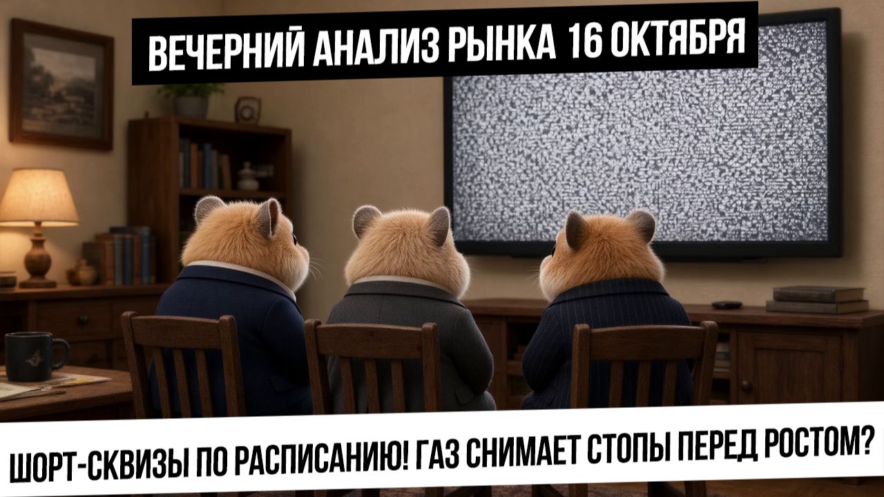 Вечерний анализ рынка 16 октября. Шорт-сквиз на рынке РФ! В газе сняли стопы перед ростом?