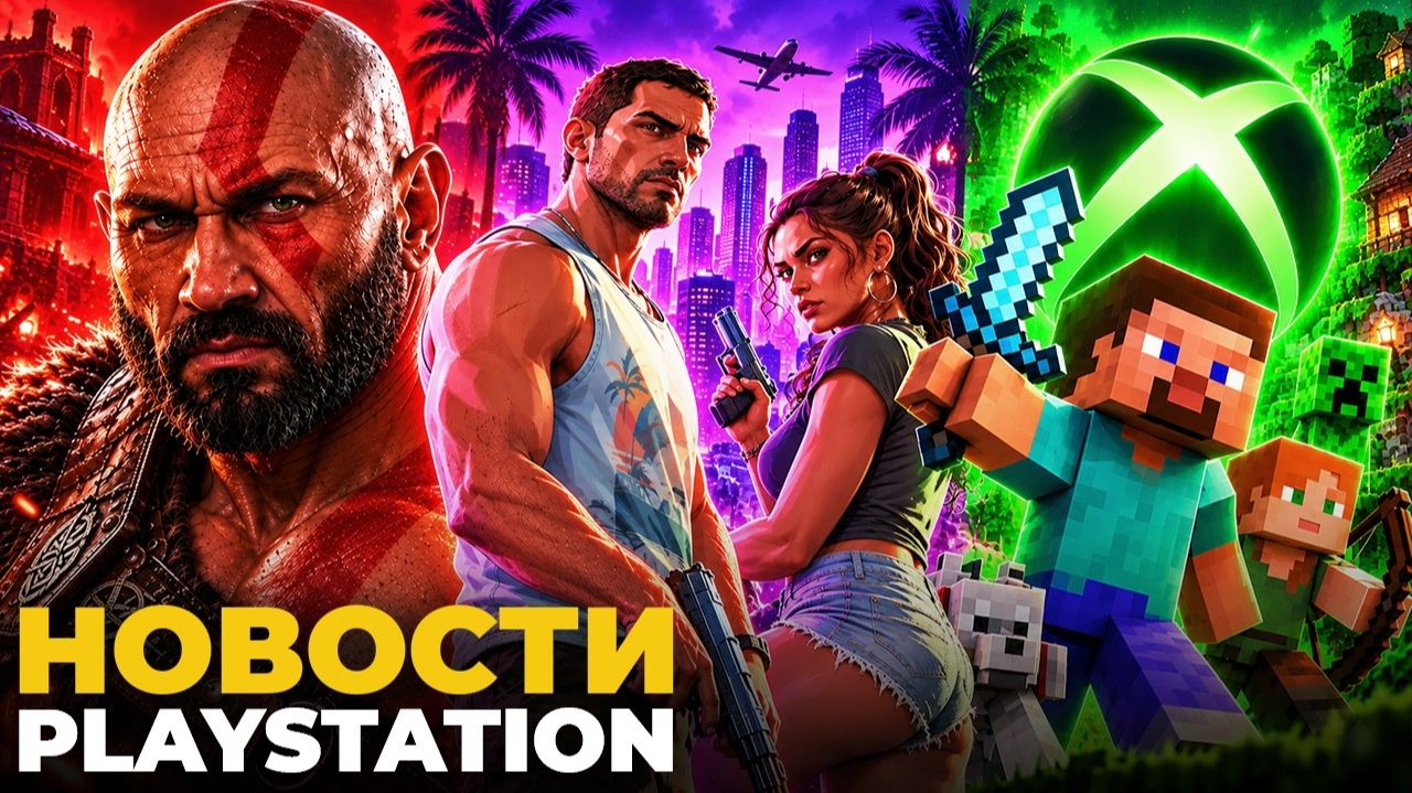 СЕРИАЛ GOD OF WAR УЖЕ СКОРО. Релизный трейлер GTA 6. Minecraft эксклюзив XBOX. Новости PlayStation