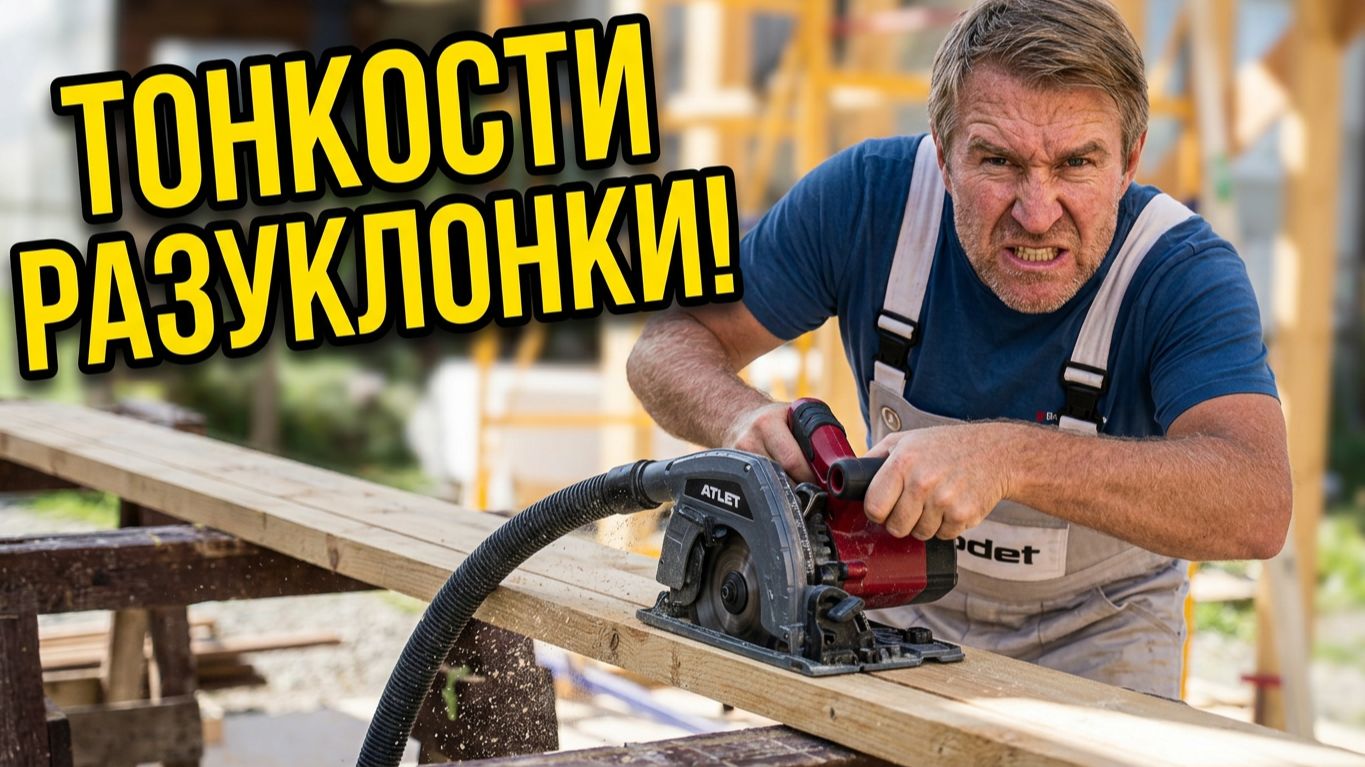 📐 КАРКАСНЫЙ ГАРАЖ! Разуклонка плоской кровли и парапеты! Погружая пила Atlet в деле!