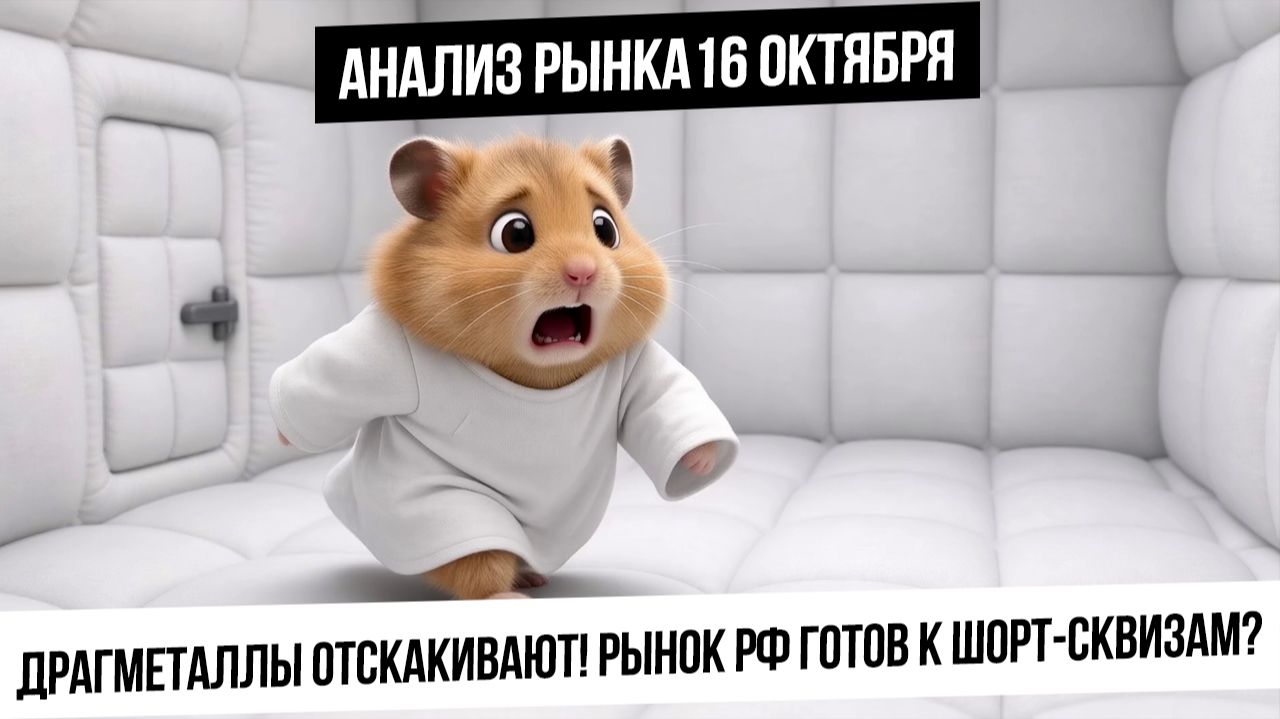 Анализ рынка 16 октября. Металлы растут! Рынок РФ готов к новым шорт-сквизам? Укрепление рубля!
