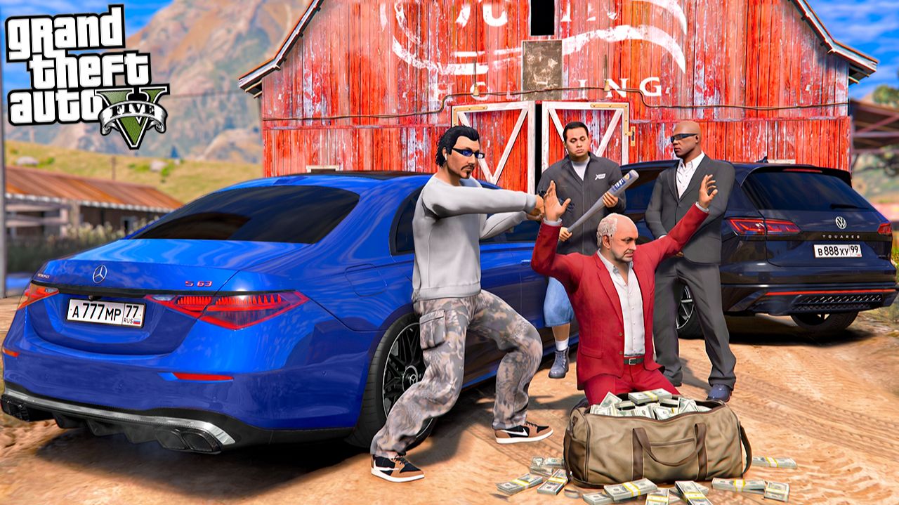 ОТЕЦ И СЫН В GTA 5 - МАФИЯ ЗАБИЛА МНЕ СТРЕЛУ ИЗ-ЗА АЗС! ОХРАННИК БОБ УСПОКОИЛ БАНДИТОВ! 🌊ВОТЕР