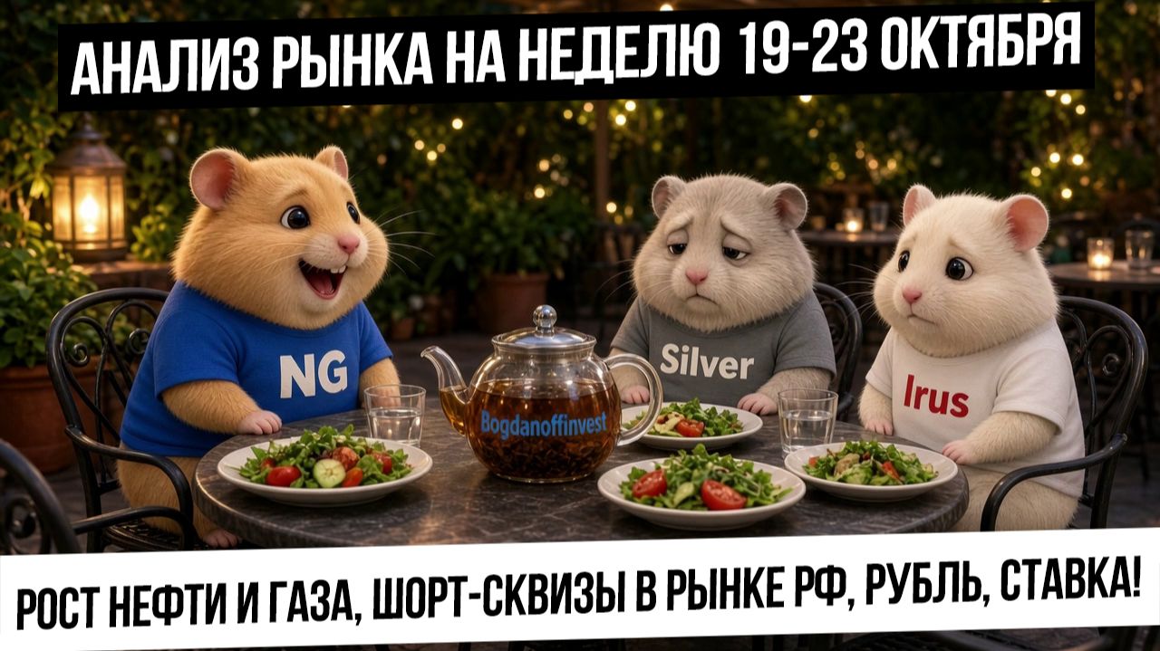 Анализ рынка 19-23 октября. Рост рынка РФ продолжится? Шорт-сквизы впереди? Рост нефти и газа!