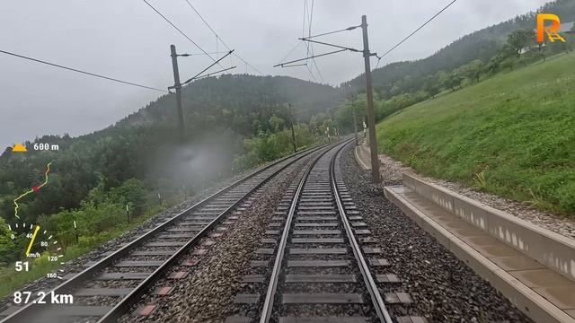 🚄 4К SmartTV ➤ 🌄 Поездка из Вены → Грац: рейсовый экспресс до Филлаха по Коралмбану, Австрия! 1/2