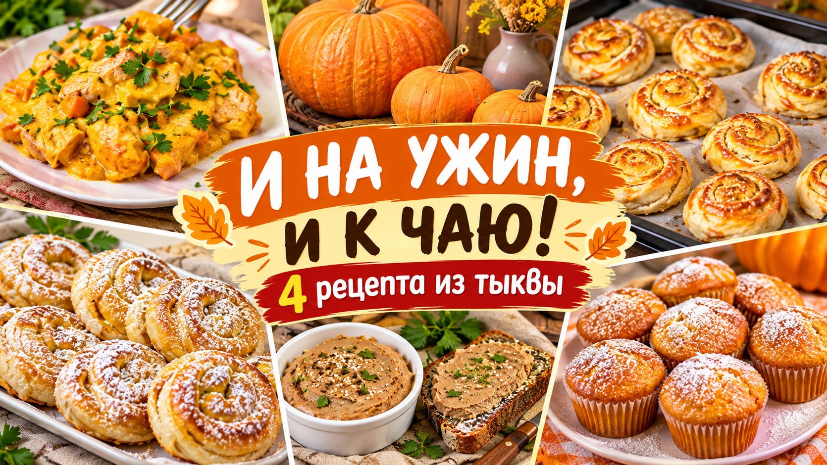 4 рецепта из тыквы: И НА УЖИН, И К ЧАЮ! Простые и вкусные блюда