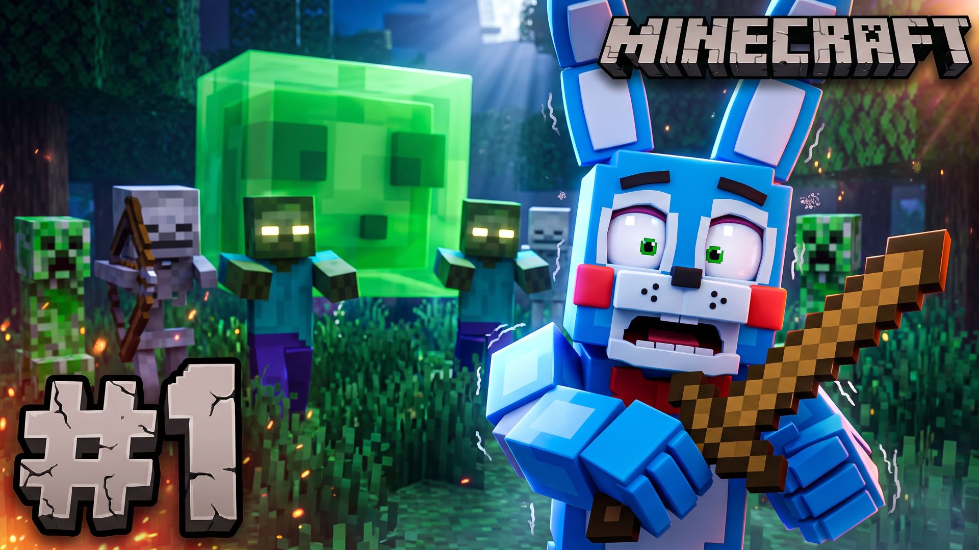 🔷ДИКОЕ ВЫЖИВАНИЕ ТОЙ БОННИ🔷Minecraft #1