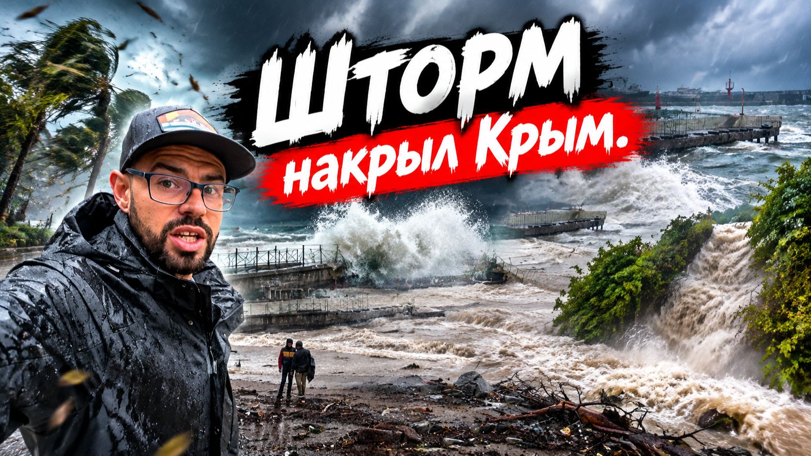 Крым 2026. Мощный шторм обрушился на Ялту сегодня! Что творится? Показываю всю правду из Крыма