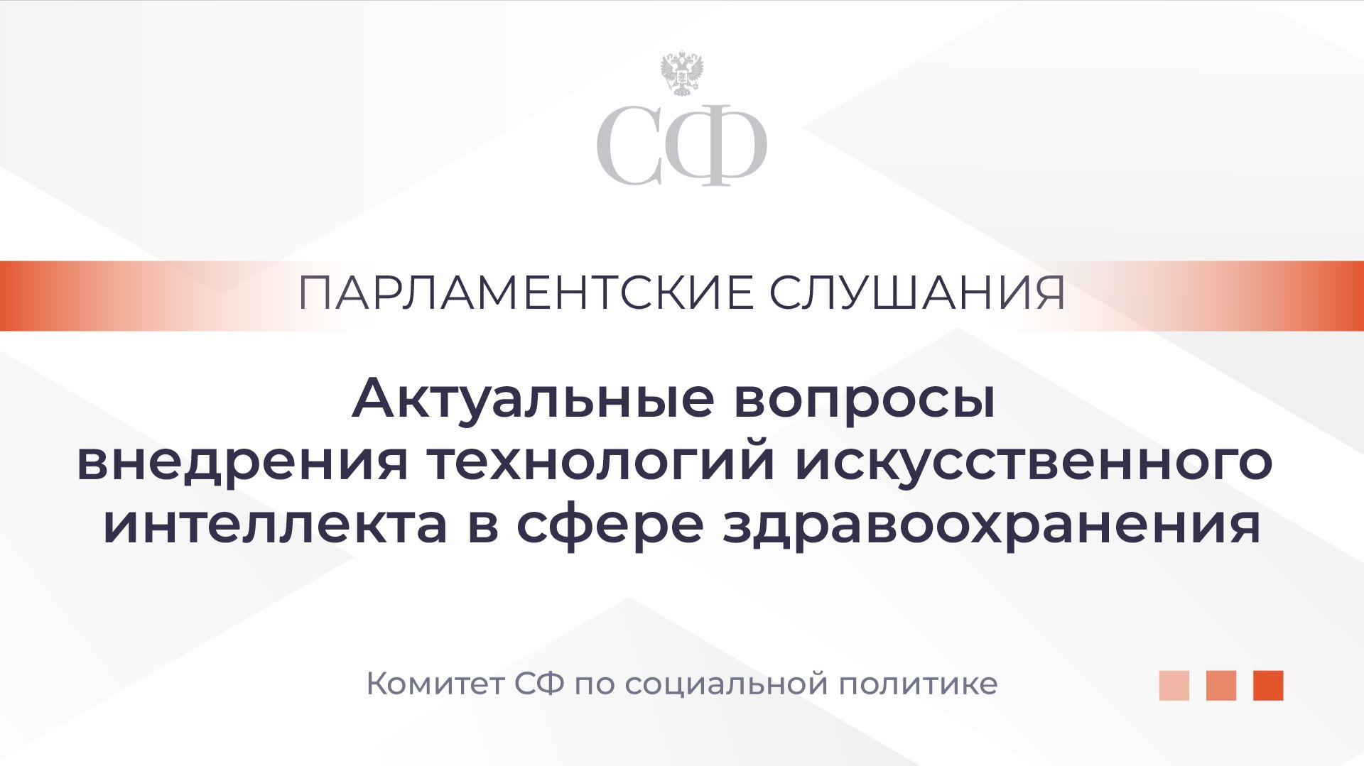 Парламентские слушания Комитета СФ по социальной политике
