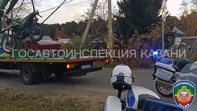 В Юдино автоинспекторы поймали 13-летнюю девочку на питбайке
