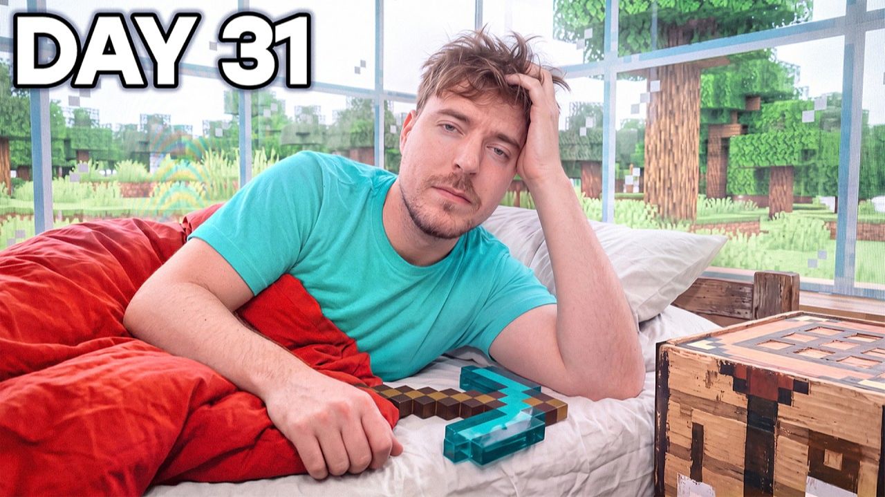 $10,000  За Каждый День в Майнкрафт[Mr.Beast / Мистер Бист]