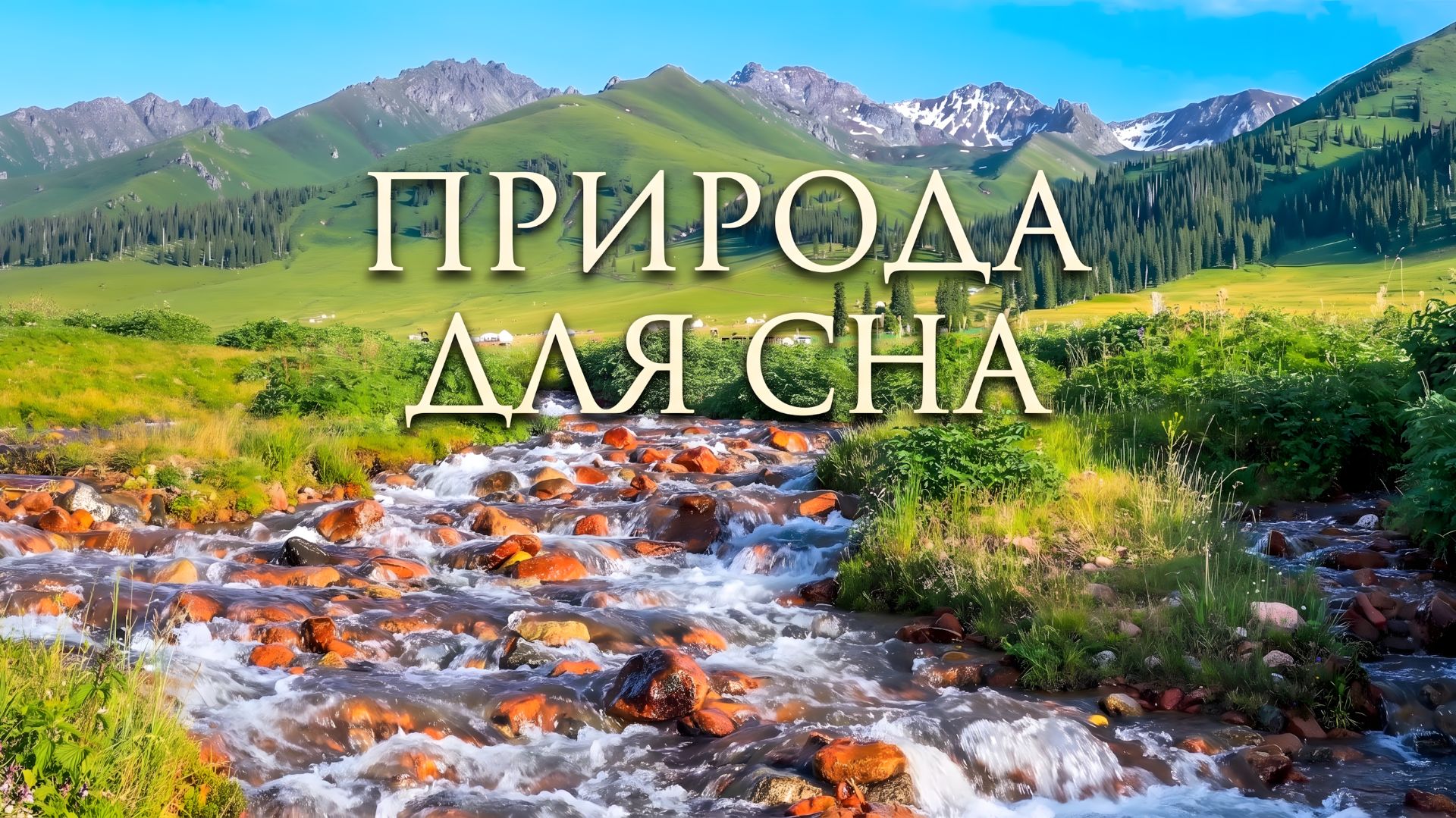 🌿 ЛУГОВАЯ РЕКА среди камней 💧 Звуки горного ручья для СНА и РЕЛАКСАЦИИ.