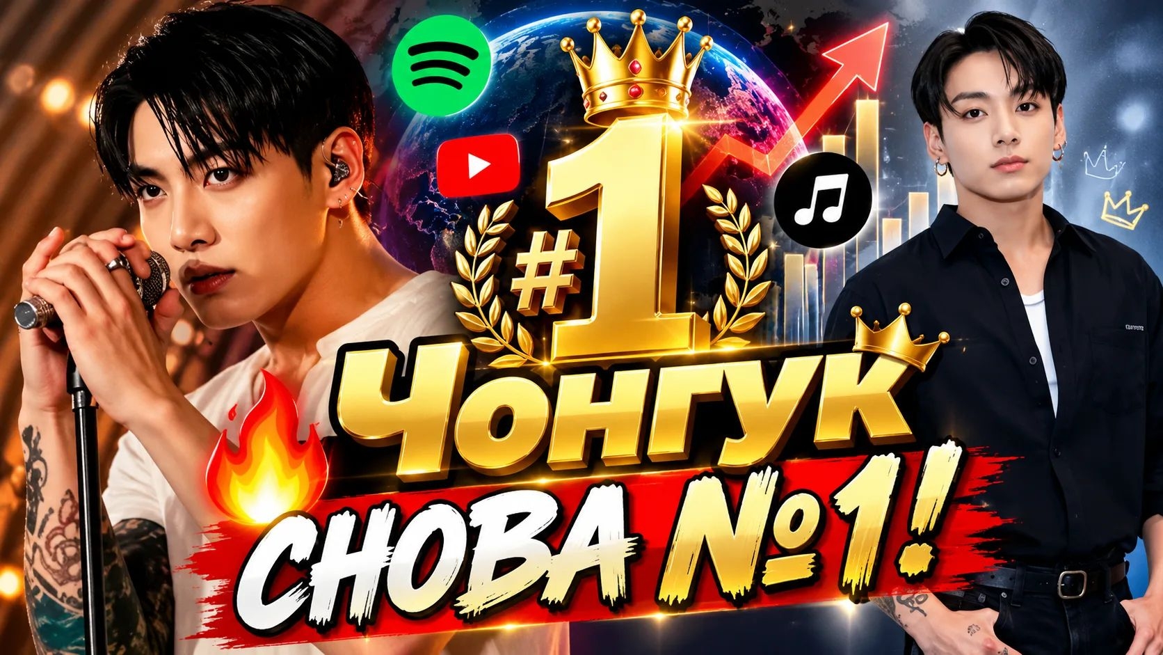 🔥👑 Чонгук установил новый мировой рекорд! Он снова №1!