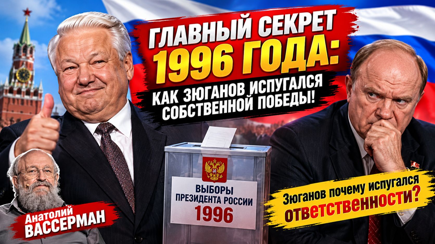 Главный секрет 1996 года: Как Зюганов испугался собственной победы! Ходят слухи в Народе. Вассерман