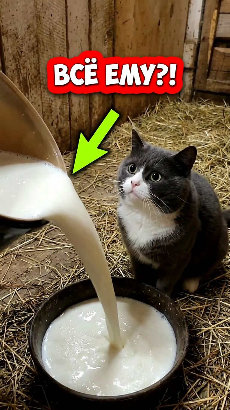 ДЕРЖУ 3 КОЗ РАДИ КОТА?! 😱 Наглая морда на подворье 🐱🥛