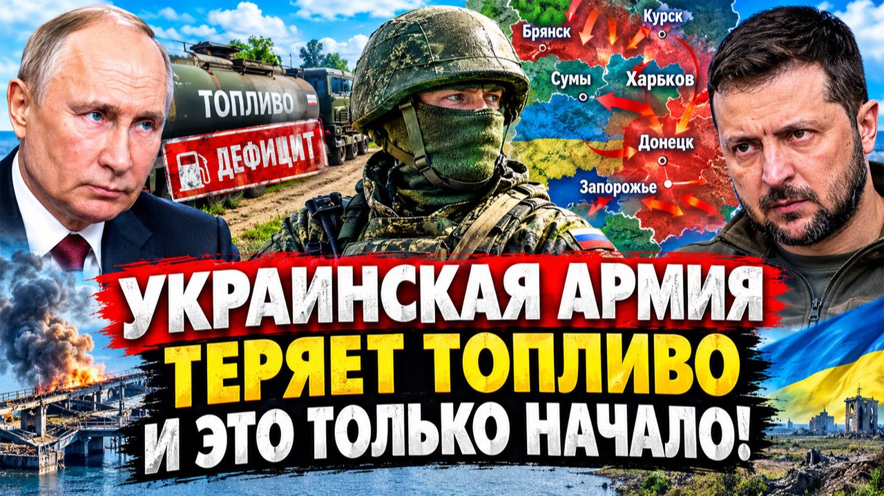 Фронт за сутки: дефицит горючего у Вооружённых Сил Украины и новые рубежи