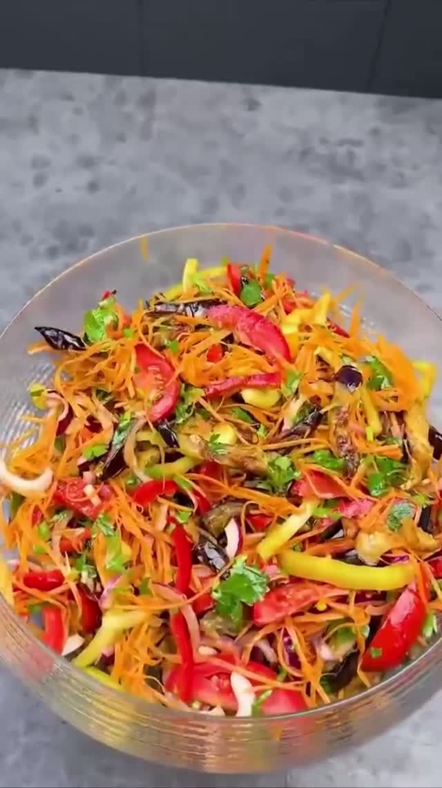 Самый популярный салат из баклажанов 🔥