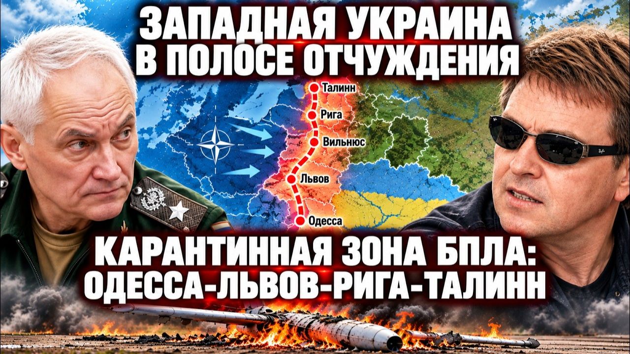 Западная Украина в полосе отчуждения. Карантинная зона БПЛА; Одесса-Львов-Рига-Талинн