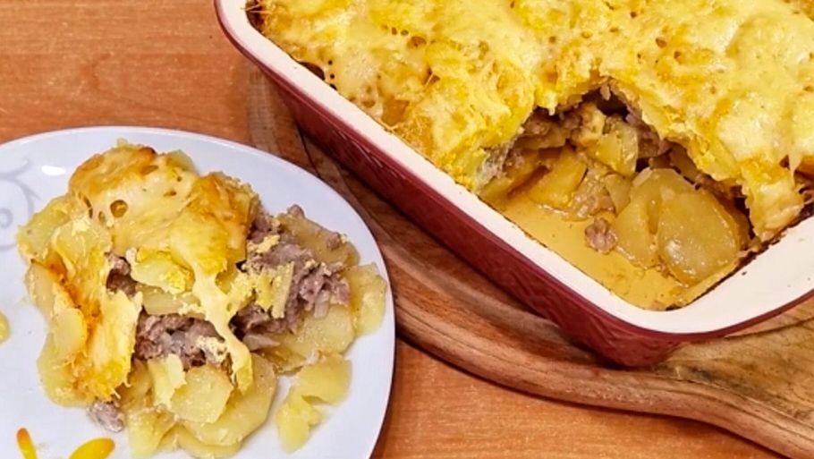 КАРТОФЕЛЬ С ФАРШЕМ В ДУХОВКЕ 😋👍
