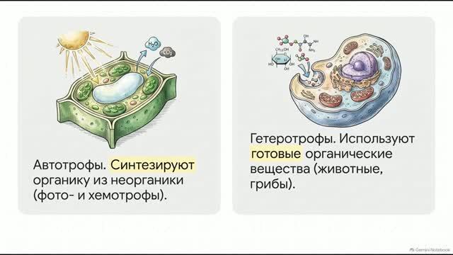 Биология 10 класс 36 Питание организмов