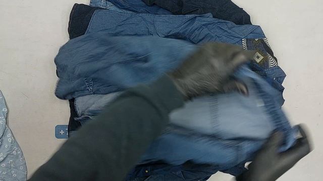Блузки, рубашки женские джинсовые  секонд оптом 3 пак