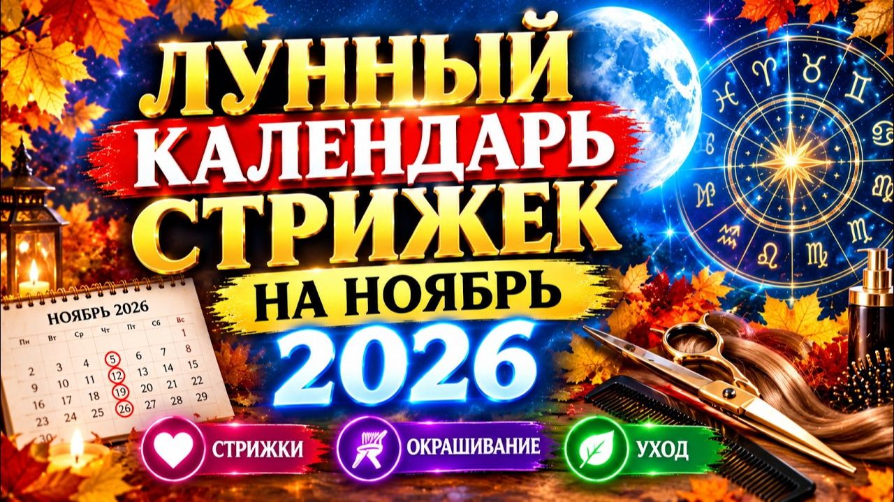 Лунный Календарь Стрижек на Ноябрь 2026 года