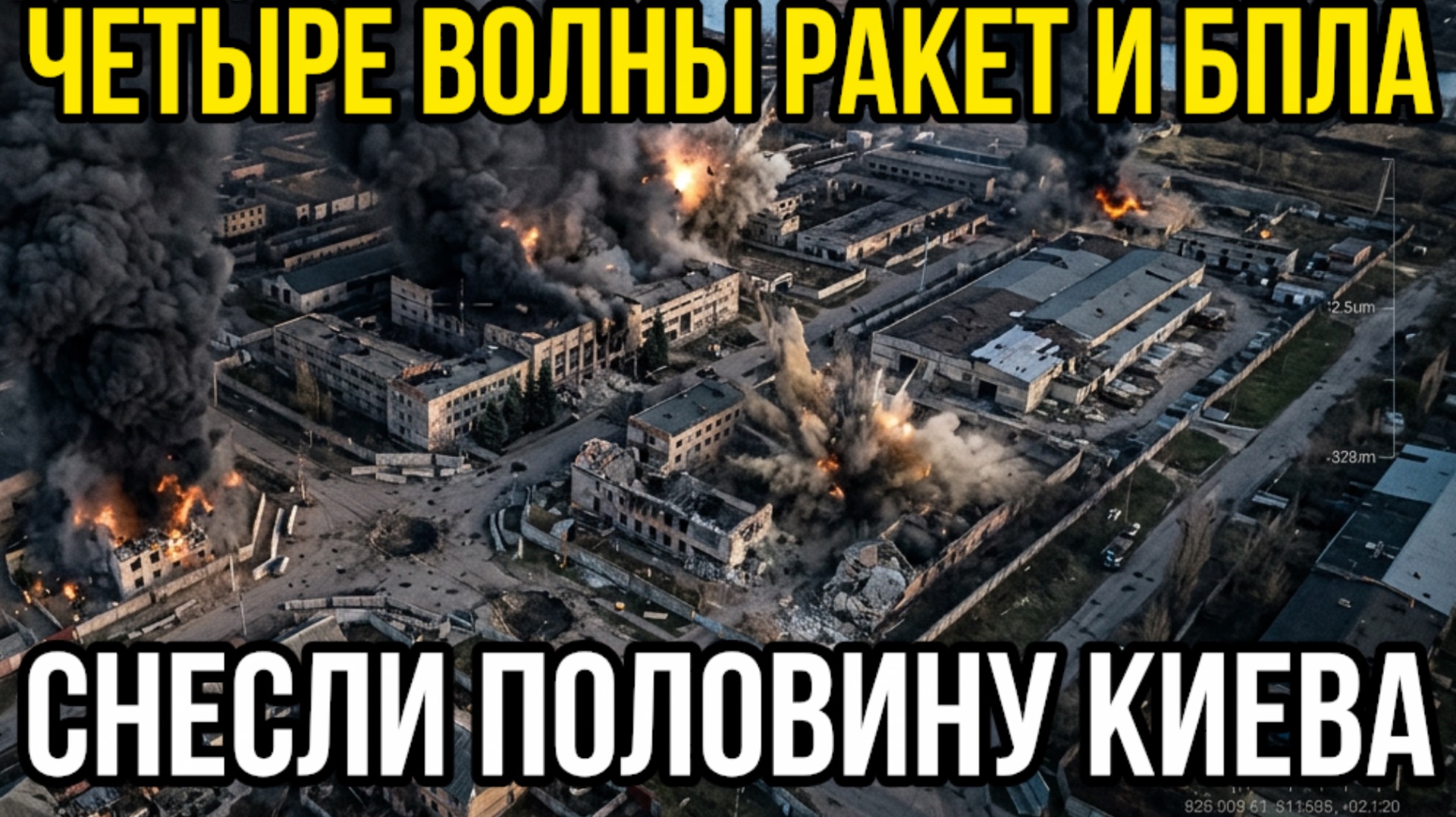 Четыре волны ракет сожгли половину Киева. Зеленский в панике требует новую ПВО и ракеты на сале
