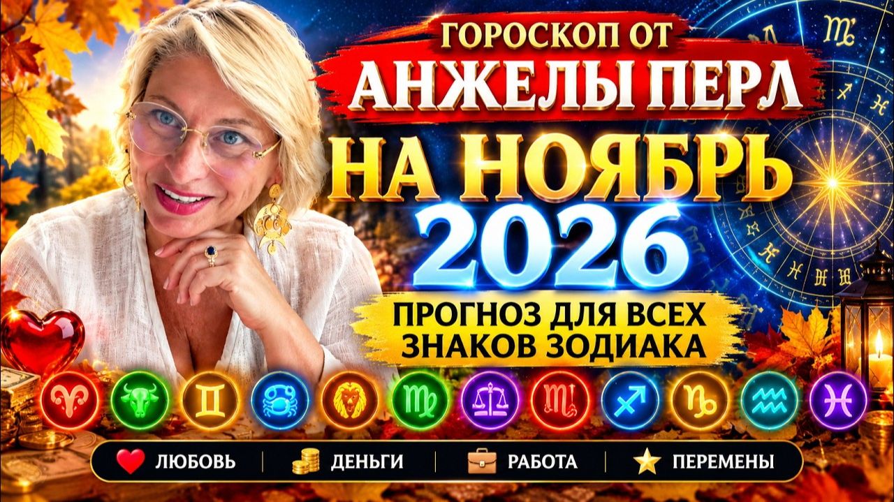 ГОРОСКОП ОТ АНЖЕЛЫ ПЕРЛ НА НОЯБРЬ 2026 ГОДА
