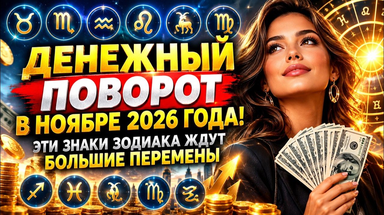 Денежный гороскоп на ноябрь 2026: 8 знакам повезёт