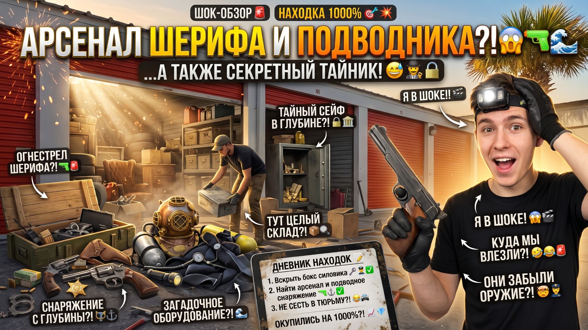 Нашли оружие у шерифа и подводника.