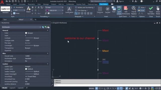 Multiple Mtext Format Changing with Single Click in AutoCAD смотреть онлайн