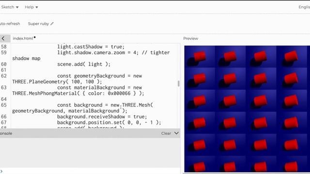 three js camera array geometry change 45sec p5 смотреть онлайн