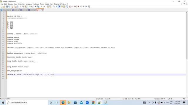 BASIC OF SQL ORACLE DBA in TELUGU#oracledbatelugu. смотреть онлайн