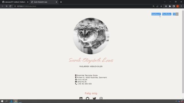 HTML & CSS Tutorial #8 - Visitkort - GIT stage & commit смотреть онлайн