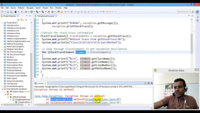 Lecture 88: Java Unwinding Exceptions Programming Tutorial in Amharic | በአማርኛ смотреть онлайн