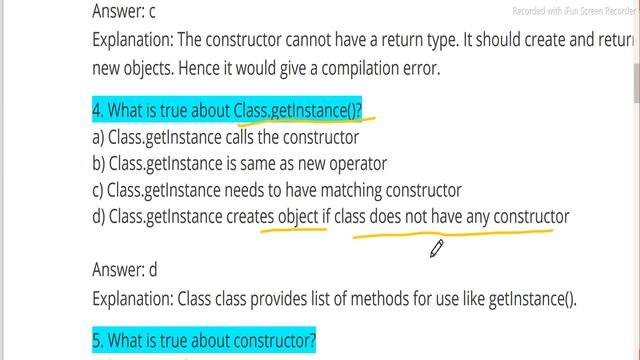 #22 Important Java Language MCQ Constructor for Interview Placement & Exam смотреть онлайн