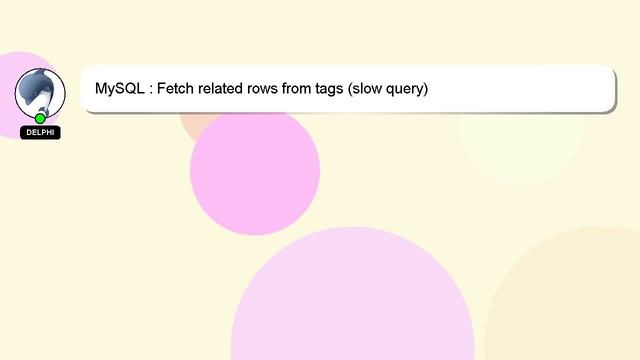 MySQL : Fetch related rows from tags (slow query) смотреть онлайн