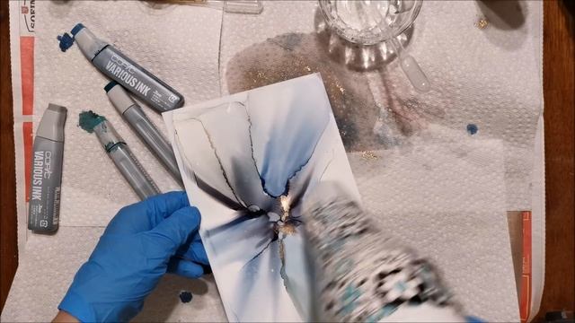 Alcohol Ink Linear Fade Tutorial смотреть онлайн