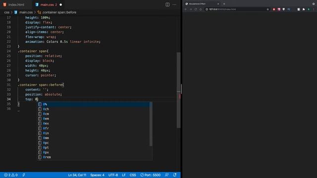 Mousemove Effect | HTML CSS смотреть онлайн