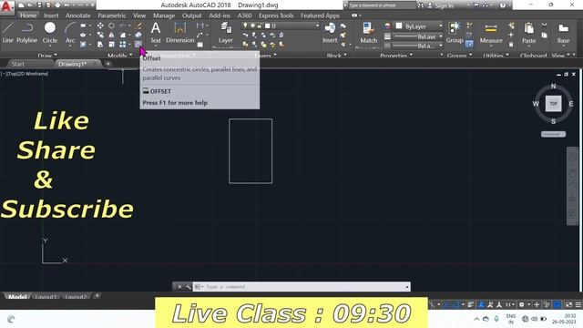Tutorial: 039/ How to use Offset Command/ ऑटोकैड में ऑफसेट कमाण्ड का यूज़। #Rpandeytutorials смотреть онлайн