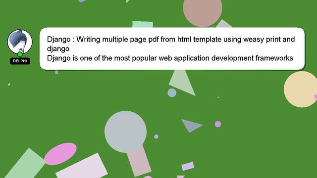 Django : Writing multiple page pdf from html template using weasy print and django смотреть онлайн