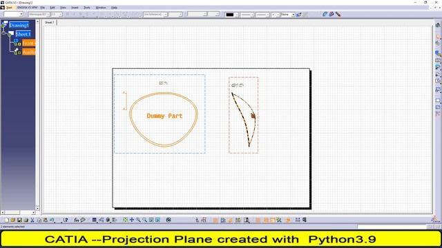CATIA V5 - Create Projection Plane from drawing View with Python смотреть онлайн
