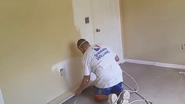 Как Быстро покрасить стены в комнате  Покраска комнаты за 9 минут с помощью краскопульта